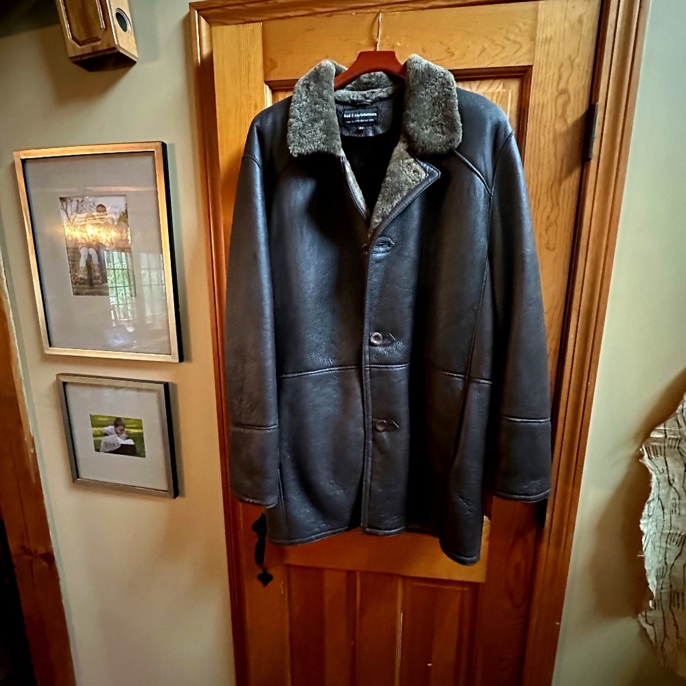Bod & Christensen shearling leather jacket,mens